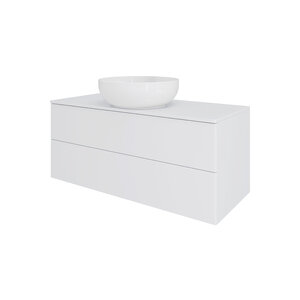Изображение товара Тумба c раковиной Orange Otto Ot-100TuMDF+B07-420W, 100 см, подвесная, цвет белый