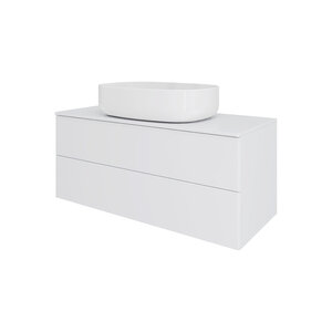 Изображение товара Тумба c раковиной Orange Otto Ot-100TuMDF+B08-600W, 100 см, подвесная, цвет белый