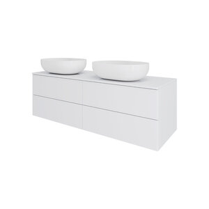 Изображение товара Тумба c раковиной Orange Otto Ot-130TuMDF+B05-480W, 130 см, подвесная, цвет белый