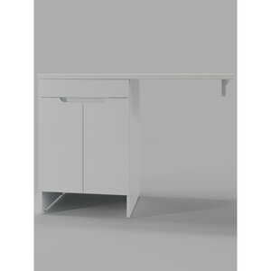 Изображение товара Тумба c раковиной Agger Клин CLE1200ANWH-D-SL/CLE1200ANWH-D-SR, 120 см, напольная, левая/правая, цвет белый