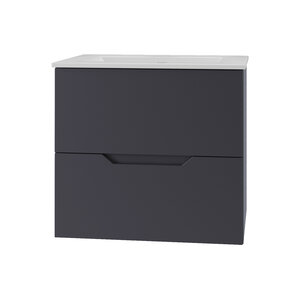 Изображение товара Тумба c раковиной Agger Свит SWE600ETGR-3610W, 60 см, подвесная, цвет графит матовый