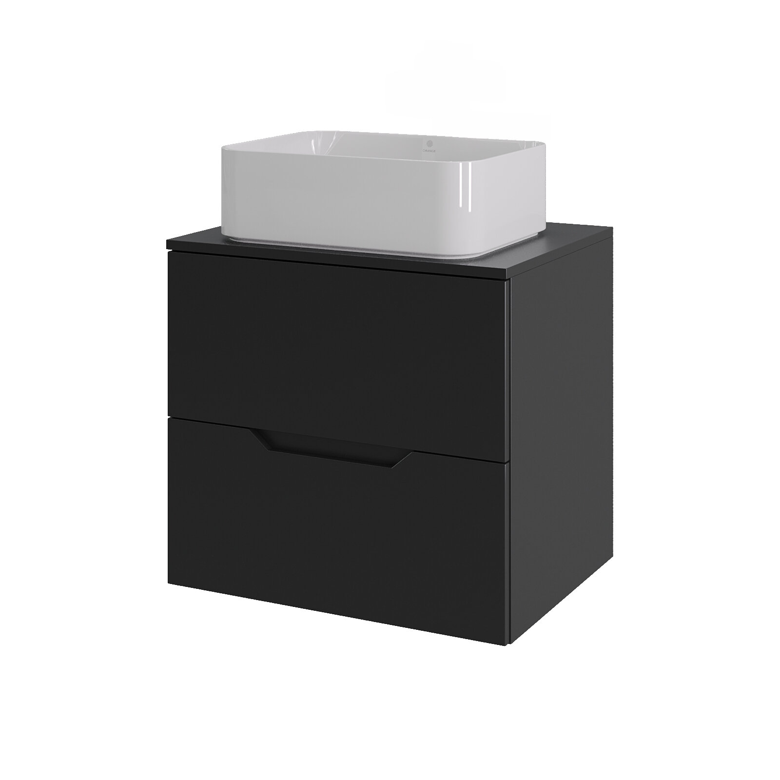 Изображение товара Тумба с раковиной Agger Свит SWE600ETBL-ST-2460W черная 60 см