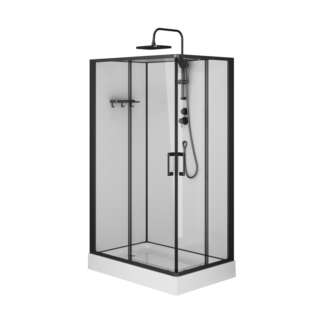 Изображение товара Душевая кабина Am.Pm Above W9XC-403-12080BT, 120 х 80 см, стекло прозрачное, профиль черный матовый Изображение товара Душевая кабина Am.Pm Above W9XC-403-12080BT, 120 х 80 см, стекло прозрачное, профиль черный матовый