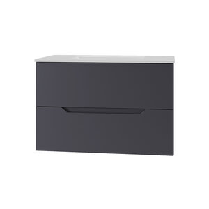 Изображение товара Тумба c раковиной Agger Свит SWE800ETGR-3800W, 80 см, подвесная, цвет графит матовый
