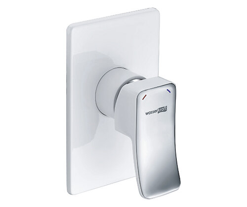 Изображение товара Смеситель скрытого монтажа WasserKRAFT Aller 10651W для душа белый хром