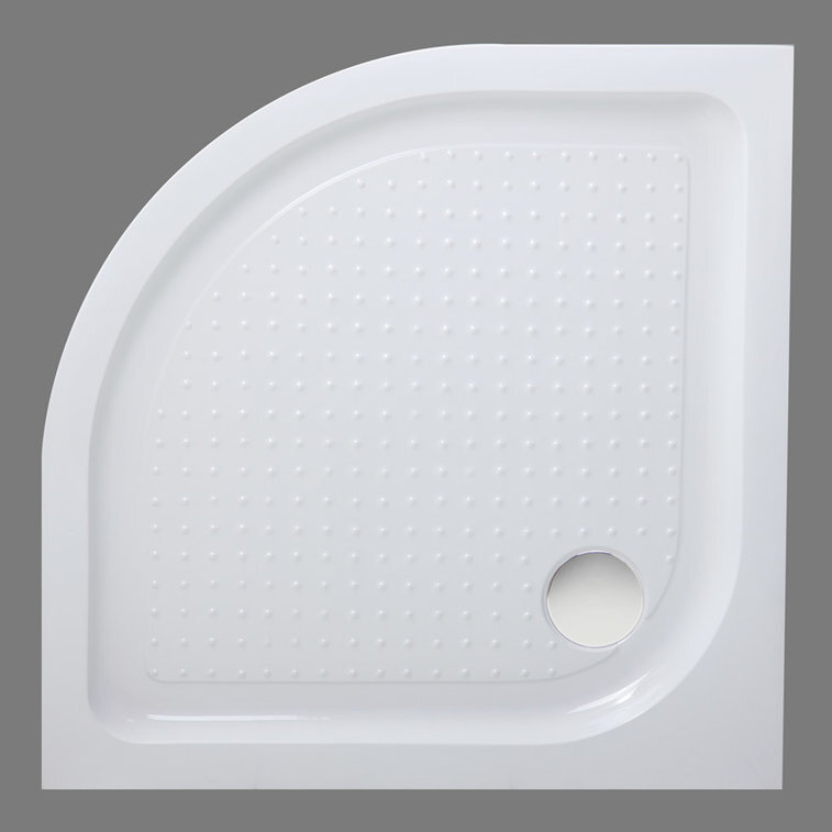 Изображение товара Душевой поддон BelBagno TRAY-BB-R-80-550-15-W 80 x 80 см с сифоном, четверть круга