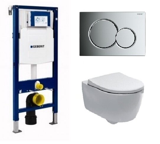 Изображение товара Инсталляция Geberit с безободковым унитазом Geberit iCon Rimfree 204060000 комплект