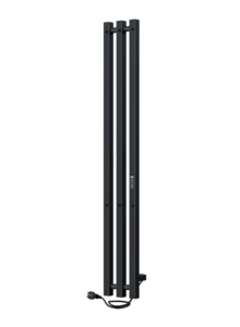 Изображение товара Полотенцесушитель электрический Indigo Style 4 pro LSPRE120-18BRRt, ширина 18 см, высота 120 см, диммер справа, черный муар