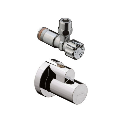 Изображение товара Угловой вентиль Hansgrohe 13954820, с крышкой, хром Изображение товара Угловой вентиль Hansgrohe 13954820, с крышкой, хром