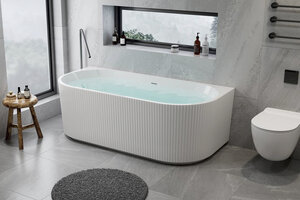 Изображение товара Ванна акриловая Royal Bath Nero RB611900, 150 x 75 см, каркас, слив-перелив, цвет белый