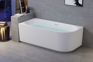 Изображение товара Ванна акриловая Royal Bath Nero RB710301L/RB710301R, 170 x 75 см, левая/правая, каркас, слив-перелив, цвет белый