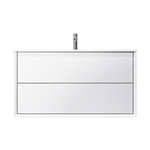 Изображение товара Тумба с раковиной Am.Pm Libre M60-FHX1002WM-WPC100SWM, 100 см, подвесная, цвет белый матовый