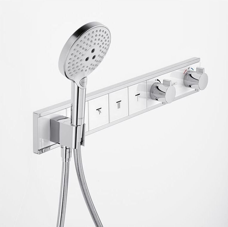 Изображение товара Hansgrohe RainSelect 15357400 термостатический смеситель для душа белый хром Изображение товара Hansgrohe RainSelect 15357400 термостатический смеситель для душа белый хром