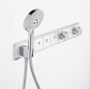 Изображение товара Термостатический смеситель для душа Hansgrohe RainSelect 15357400, хром/белый