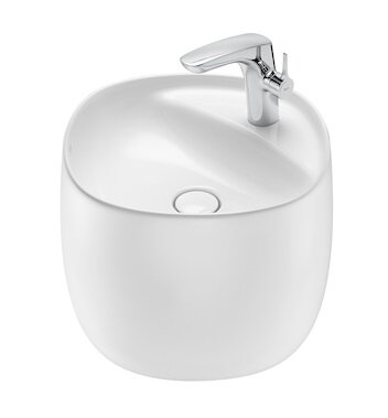 Изображение товара Подвесная раковина Roca Beyond Totem 46 см керамическая белая дизайнерская