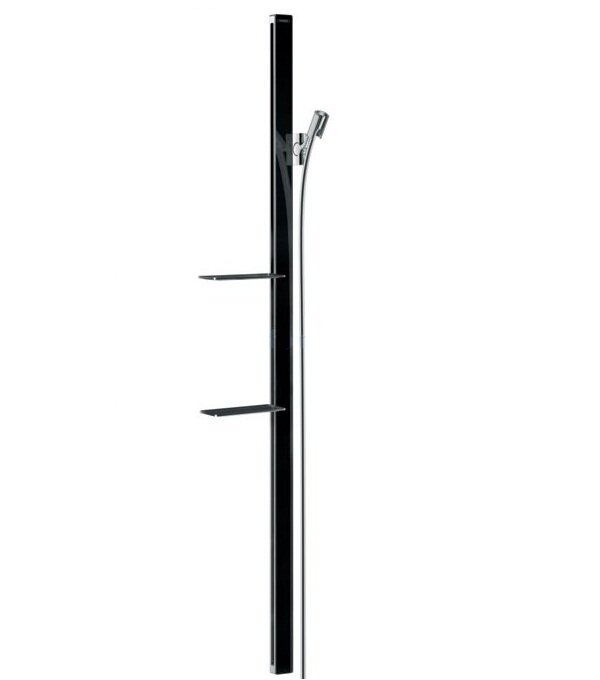 Изображение товара Штанга для душа Hansgrohe Unica 150 см с полками и регулируемым держателем Изображение товара Штанга для душа Hansgrohe Unica 150 см с полками и регулируемым держателем