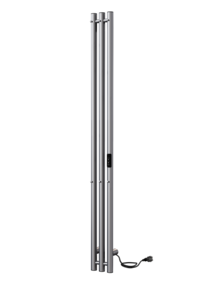 Изображение товара Полотенцесушитель электрический Indigo Style 3 LSE120-13GFMRt, ширина 13 см, высота 120 см, диммер справа, графит металлик