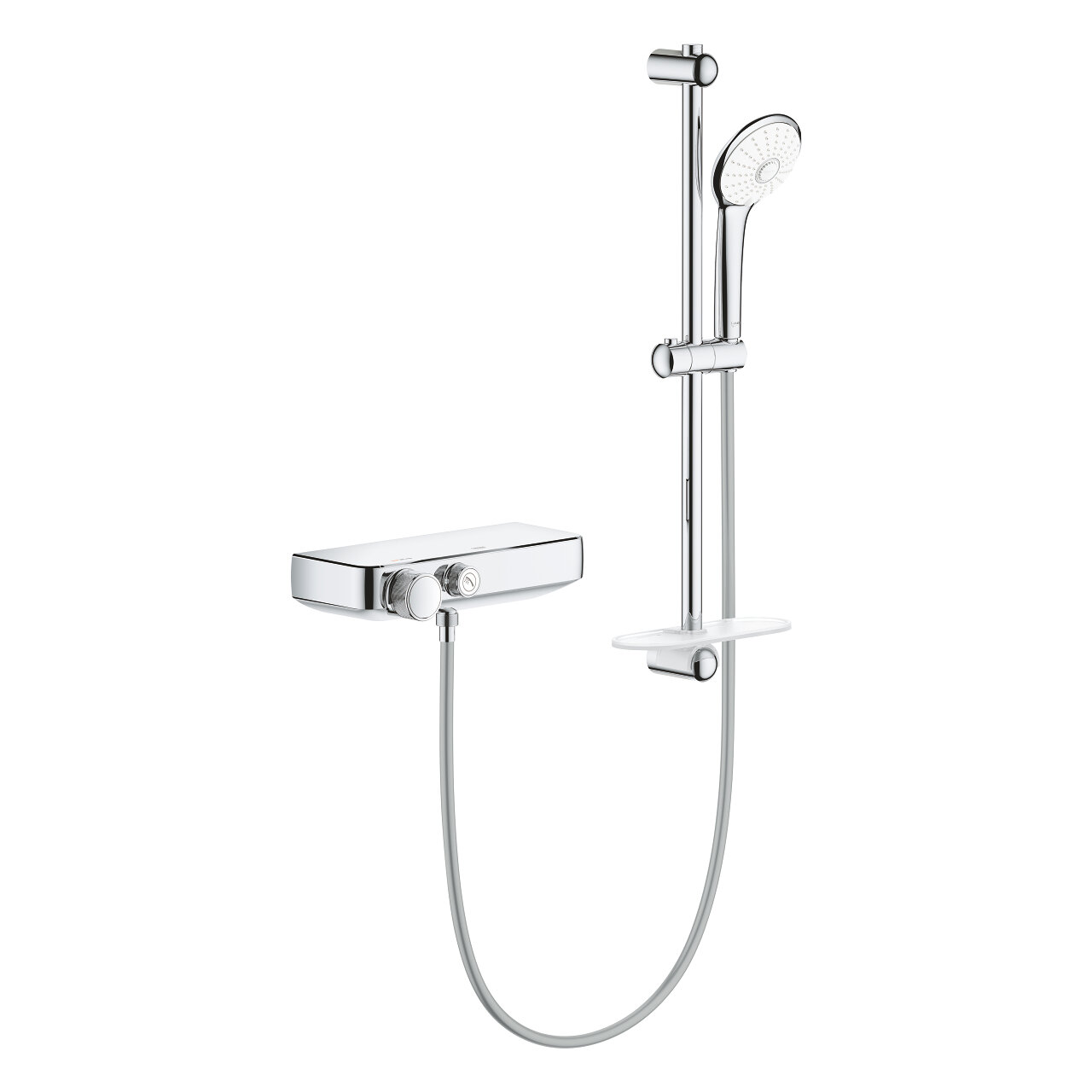 Изображение товара Термостат для душа Grohe Grohtherm SmartControl, 34720000, с душевым гарнитуром Euphoria 110 Massage 27231001, штанга 60 см