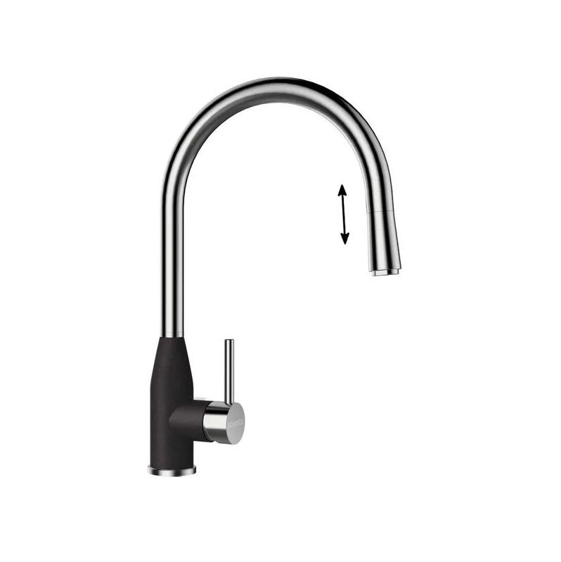 Изображение товара Смеситель для кухни Schock Kavus-D 710615 с выдвижным изливом и поворотом