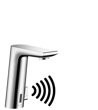 Изображение товара Смеситель для раковины Hansgrohe Metris S, 31100000, сенсорный, хром