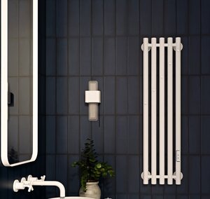 Изображение товара Полотенцесушитель электрический Indigo Style 5 LSE90-23WMRt, ширина 23 см, высота 90 см, диммер справа, белый матовый