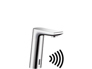 Изображение товара Смеситель для раковины Hansgrohe Metris S, 31101000, сенсорный, хром
