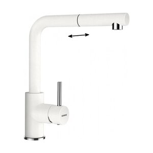 Изображение товара Смеситель для кухонной мойки Schock Napos-D 710584, с выдвижным изливом, поларис