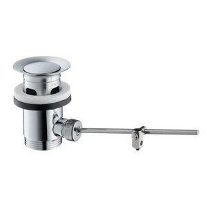 Изображение товара Донный клапан Hansgrohe Push-Open 94139000 с переливом хромированный для раковины
