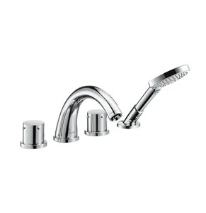 Изображение товара Смеситель для ванны и душа Axor Starck, 10451000, с душевым гарнитуром, монтаж на борт ванны, хром