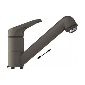 Изображение товара Смеситель для кухонной мойки Schock Cosmo-D 710626, с выдвижным изливом, альпака
