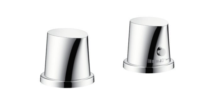 Изображение товара Смеситель Axor Starck Organic для ванны и душа, термостатический, на борт ванны, хром