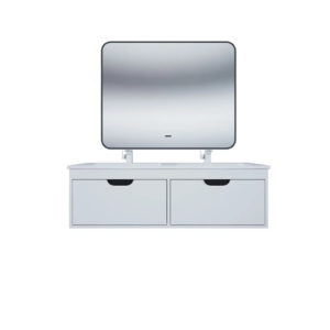 Изображение товара Тумба под сдвоенную раковину Uperwood Modul TModul120WG, 120 см, подвесная, белая матовая/графит