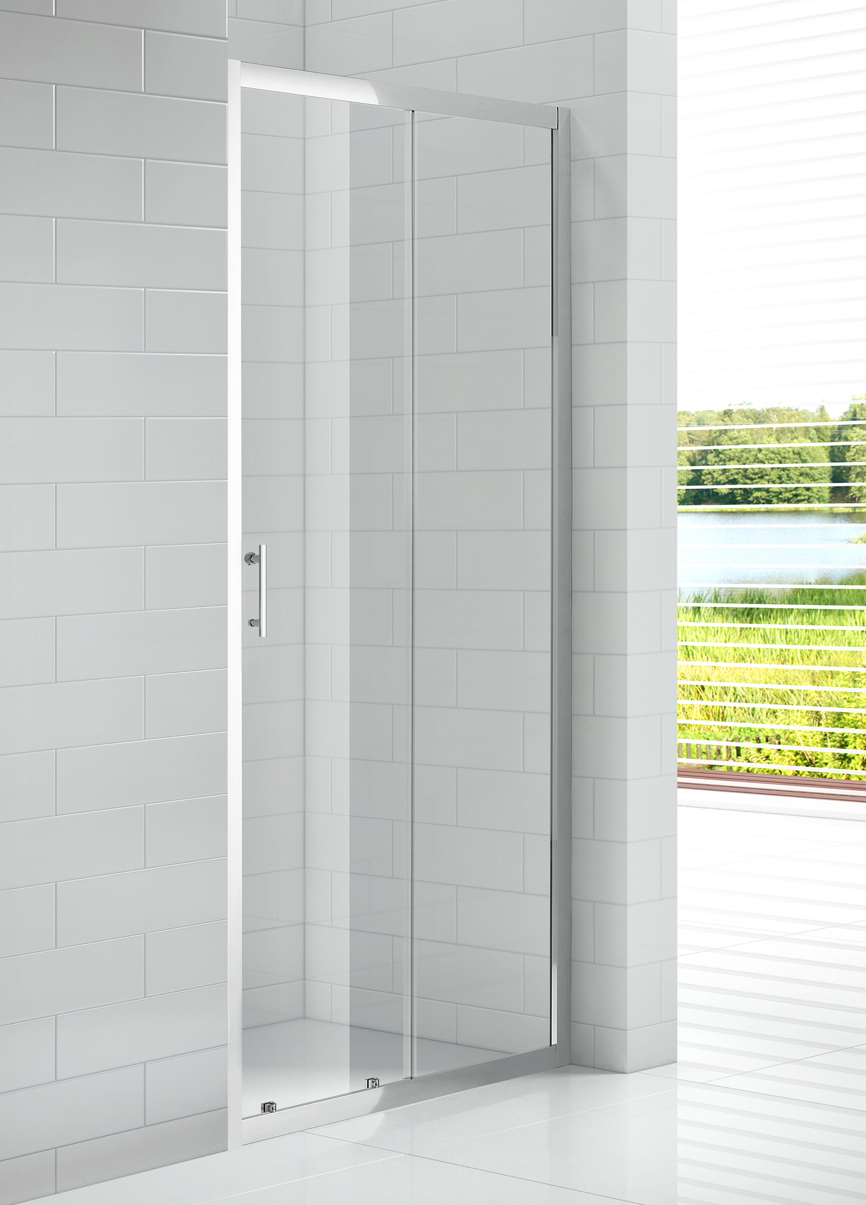 Изображение товара Душевая дверь Roth Project Solution OBD2/100 100x185 см раздвижная прозрачное стекло чехия