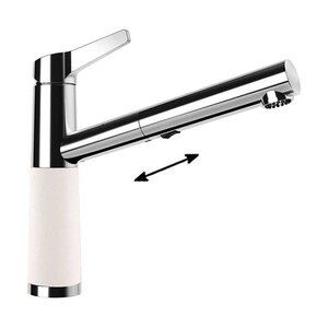Изображение товара Смеситель для кухонной мойки Schock SC-510-D 710473, с выдвижным изливом, хром/альпина Изображение товара Смеситель для кухонной мойки Schock SC-510-D 710473, с выдвижным изливом, хром/альпина