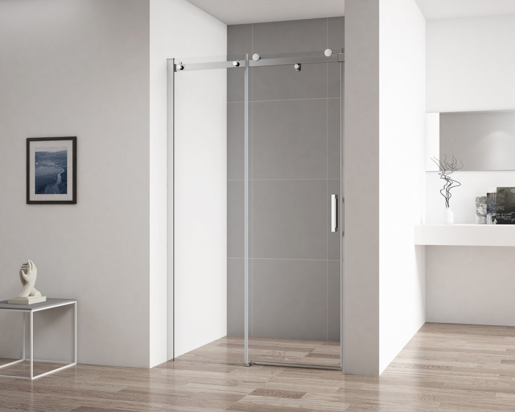 Изображение товара Душевая дверь Cezares Stylus-Soft 160x195 см раздвижная с доводчиком и прозрачным стеклом