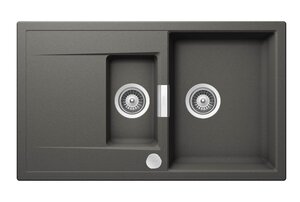 Изображение товара Мойка кухонная Schock Eton 60D 700974, 86 см, cristadur, серебристый камень Изображение товара Мойка кухонная Schock Eton 60D 700974, 86 см, cristadur, серебристый камень