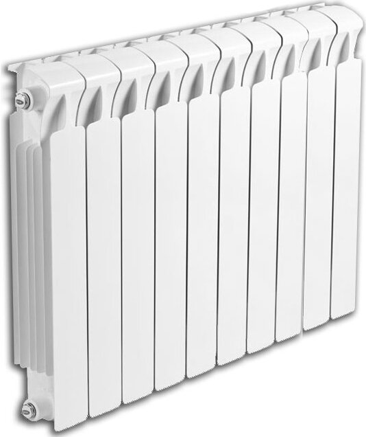 Изображение товара Радиатор биметаллический Rifar Monolit 500 10 секций боковое подключение белый