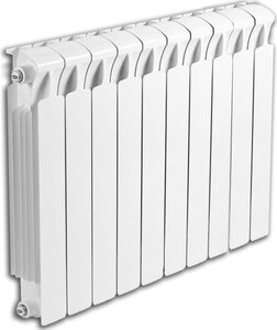 Изображение товара Радиатор биметаллический Rifar Monolit 500 10 секций, боковое подключение, M500-10, белый ral-9016