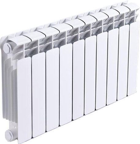 Изображение товара Биметаллический радиатор Rifar Base 500, 10 секций, боковое подключение, белый
