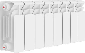 Изображение товара Радиатор биметаллический Rifar Base 200 8 секций, боковое подключение, B200-08