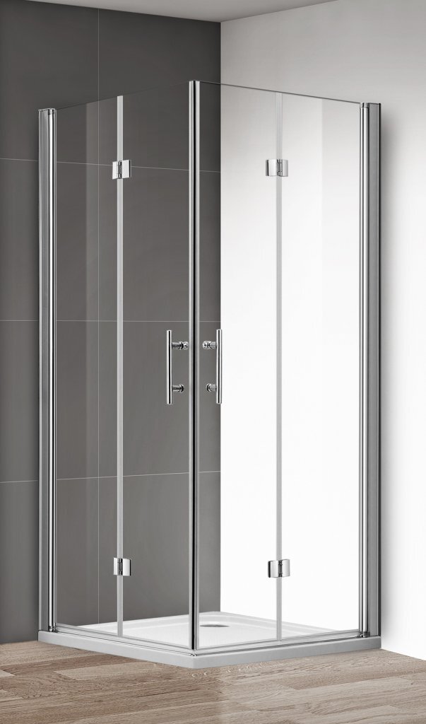 Изображение товара Душевой уголок Cezares Eco-O-ASH-2-90/100-C-Cr 100x90 см с регулируемым профилем и складной дверью