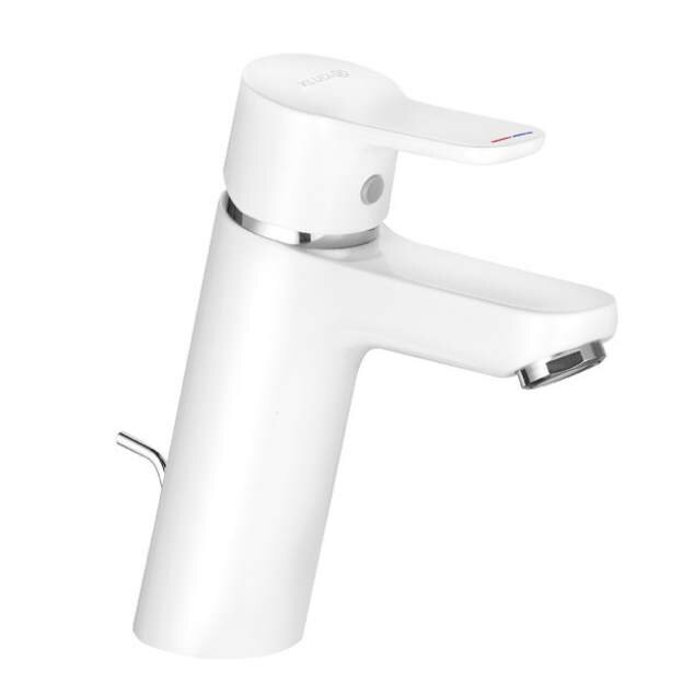 Изображение товара Смеситель для раковины Kludi Pure&Easy XL белый с однорычажным управлением Изображение товара Смеситель для раковины Kludi Pure&Easy XL белый с однорычажным управлением