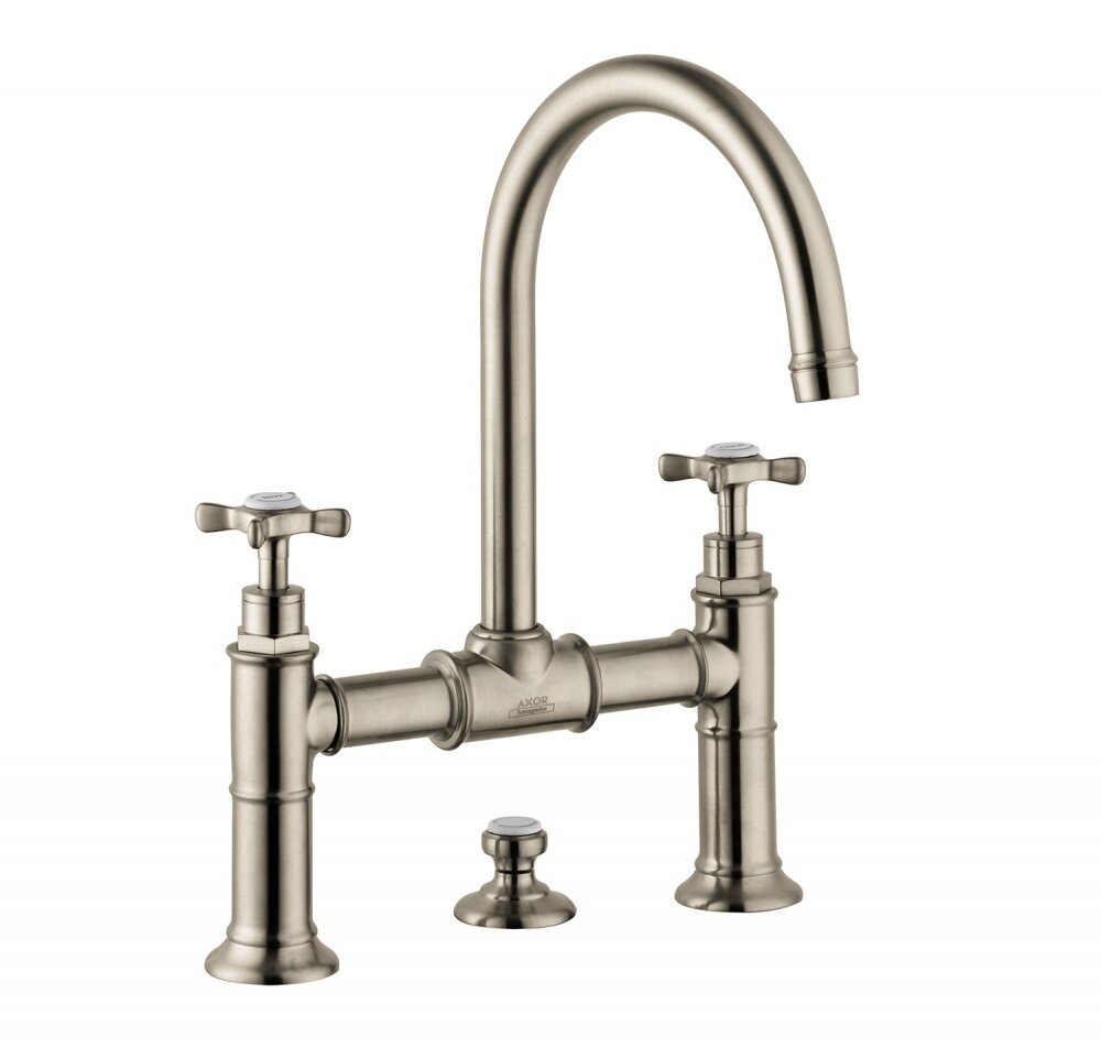 Изображение товара Смеситель Axor Montreux Мостик никель 16510000 с двумя рукоятками