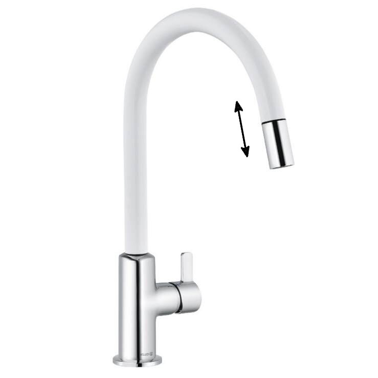 Изображение товара Кухонный смеситель Kludi Bingo Star XS 468519378 белый с поворотным изливом