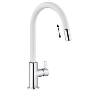 Изображение товара Кухонный смеситель Kludi Bingo Star XS 468519378 белый с поворотным изливом