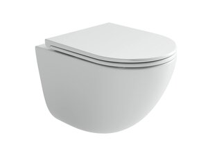 Изображение товара Подвесной унитаз Ceramicanova Тренд CN4008TMW, смыв Торнадо, сиденье микролифт, белый матовый