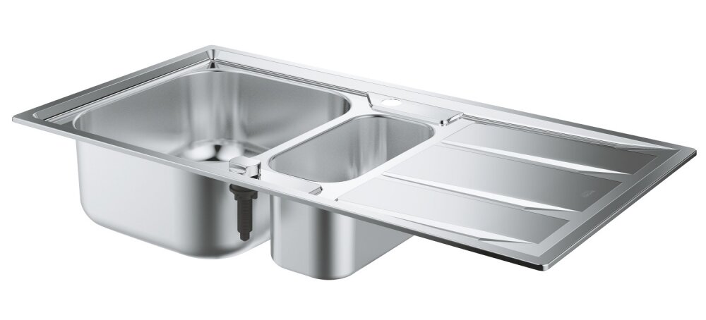 Изображение товара Германская кухонная мойка GROHE K400 из нержавеющей стали с двумя чашами