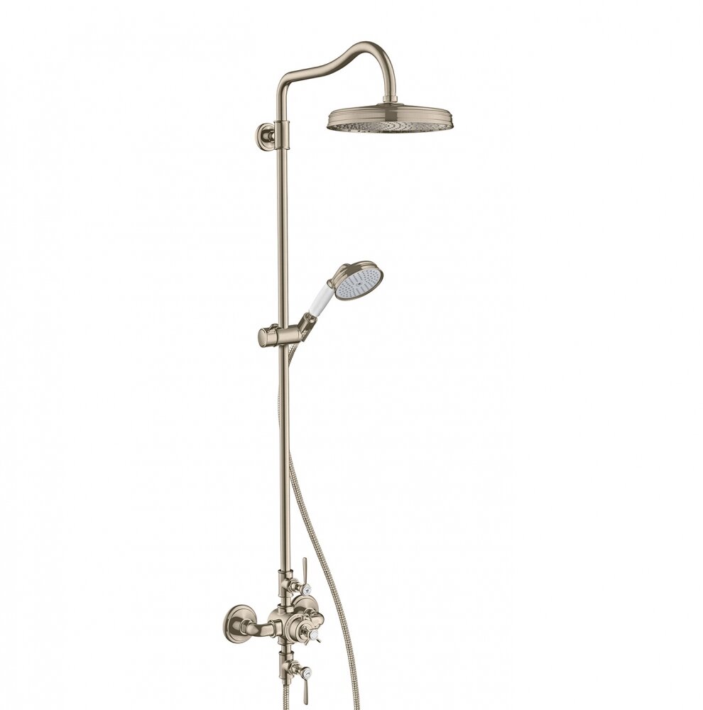 Изображение товара Душевая система AXOR Montreux Showerpipe 16572820, с термостатом, шлифованный никель Изображение товара Душевая система AXOR Montreux Showerpipe 16572820, с термостатом, шлифованный никель