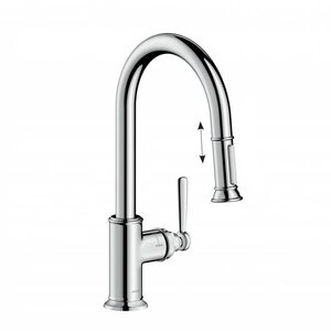 Изображение товара Смеситель для кухонной мойки Axor Montreux с вытяжным изливом и хромом 16581000