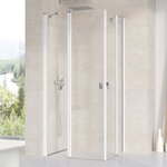 Душевой уголок Ravak Chrome CRV2+CRV2, 100 x 100 см, профиль белый, витраж транспарент, стекло 6мм, 1QVA0100Z1/1QVA0100Z1 (выставочный образец, отсутствует упаковка, с установкой) - фото 1 Душевой уголок Ravak Chrome CRV2+CRV2, 100 x 100 см, профиль белый, витраж транспарент, стекло 6мм, 1QVA0100Z1/1QVA0100Z1 (выставочный образец, отсутствует упаковка, с установкой) - фото 1